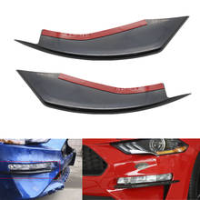 Conjunto de acessórios automotivos de fibra de carbono, farol de neblina frontal, decoração para pálpebras, capa para ford mustang 2018 + 2024 - compre barato