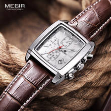 MEGIR оригинальные часы для мужчин лучший бренд класса люкс кварцевые военные часы кожаные Наручные часы для мужчин часы Relogio Masculino Erkek Kol Saati 2024 - купить недорого