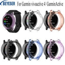 Tpu caso capa de silicone escudo protetor para garmin vivoactive 4/garmin ativo relógio inteligente casos protetor leve durável 2024 - compre barato