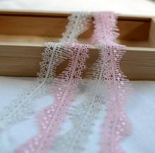 5 Meters Pink  Gray Floral Venise Lace Trim Water Soluble for Wedding Bridal Garment Decoration 3.2cm 2024 - buy cheap