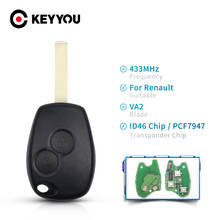 KEYYOU Car Remote Key For Renault Duster Modus Clio 3 Twingo DACIA Logan Sandero Kangoo 433MHz PCF7947 Chip Fob Car Key 2024 - buy cheap