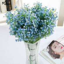 Meldel Artificial Flower PU Baby's Breath DIY Girl Wedding Bouquet Flower Arrangement Fake Baby's Breath Blue Wedding Supplies 2024 - buy cheap