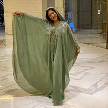 2020 Africa Clothing Robe African Design Bazin Chiffon Long Stick Diamond SLeeve Dashiki Dress Lady African Dresses For Women 2024 - buy cheap