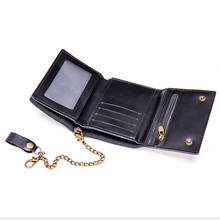 RFID Blocking Men Wallet Genuine Leather Bifold Hasp Fashion Short Male Purse Coin Pouch Multi-functional Cards Wallet Chain Bag 2024 - buy cheap