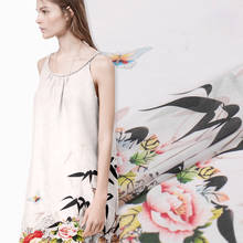 Tela de lino Digital de 140cm, 12mm, perspectiva de vestido, telas de lino Natural, venta al por mayor por metro 2024 - compra barato