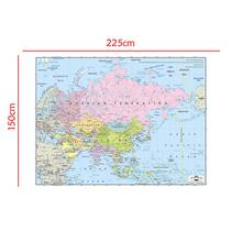 Нетканая складная карта Азии меркатор проекция без национального флага для образования 150x225 см 2024 - купить недорого
