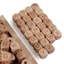 10/12mm Wooden Square Letter Natural Beech Wooden Beads for Jewelry Making Diy Baby Necklace Toys Accessories DIY Wood  Crafts 2024 - buy cheap