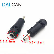 DALCAN-adaptador de corriente de conector CC macho, 5,5x2,1mm hembra a 3,5x1,1mm, 5,5x2,1 a 3,5x1,1, 1 unids/lote 2024 - compra barato