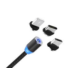 Магнитный USB-кабель типа C Micro мобильный телефон Android 1 м 2 м Плетеный пылезащитный шнур для быстрой зарядки и передачи данных зарядное устройство адаптер кабель провод 2024 - купить недорого