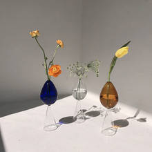 Стеклянная ваза для цветов для искусственных растений и цветов, украшение для дома, прозрачная декоративная ваза для свадьбы 2024 - купить недорого