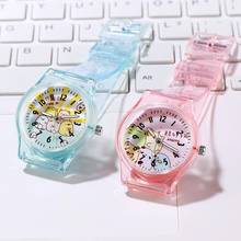 Reloj electrónico de cuarzo para niñas, pulsera pequeña de Anime japonés, transparente, Digital, bonito y Simple, 2020 2024 - compra barato