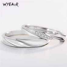 WYEAIIR Couple Gift Sweet Romantic Personality Shiny Cool 925 Sterling Silver Female Resizable Opening Rings 2024 - buy cheap