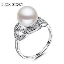 BIJOX STORY fashion 925 sterling silver jewellery ring with freshwater pearl zircon ring for women wedding engagement party gift 2024 - buy cheap