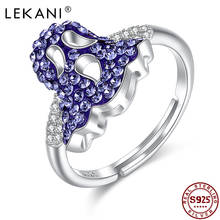 LEKANI 925 Sterling Silver Ring Cubic Zirconia Woman Ring Creative Design Adjustable Ring Fashion Anniversary Party Gift 2024 - buy cheap