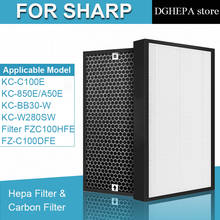 Purificador de aire de repuesto para Sharp FZ-C100HFE, filtro de carbono HEPA para FZ-C100DFE, KC-C100E, KC850E, KC-A50E, KC-BB30-W 2024 - compra barato