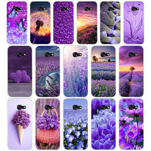 Capa de celular simples de silicone tpu 349fg, lavanda, flores roxas, macia, de silicone para samsung a3 2016 a5 2017 a6 plus a7 a8 2018 s6 7 8 9 2024 - compre barato