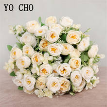 YO CHO искусственный цветок 10 головок Шелковая Роза для подружек невесты свадебный цветок мини букет 5 ветвей Искусственные цветы «сделай сам» Свадебный домашний декор 2024 - купить недорого