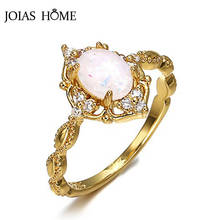 JoiasHome  Silver Ring For Women With Oval Shape Opal Gemstones Gold Color Silver  Women Wedding Party Gift Wholesale size 6-10 2024 - buy cheap