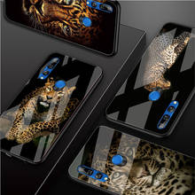 Cheetah Tempered Glass Phone Case For Huawei honor 8X 9 10i 20i 20Lite 20Pro 30 Pro Cover Shell 2024 - buy cheap