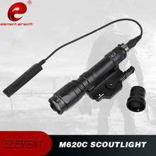 Elemento de airsoft tático luz m620c scout caça spotlight 360 lumens caber picatinny ferroviário arma lanterna luz ex346 2024 - compre barato