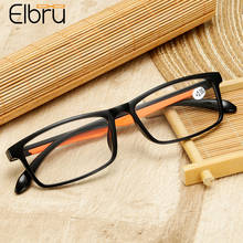 Elbru vintage ultraleve tr90 óculos de leitura mulheres masculino quadrado hyperopia óculos presbiopia feminino diopters + 1.0 + 4.0 2024 - compre barato