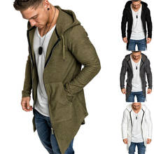 Мужская теплая толстовка с капюшоном, осеннее пальто, куртка, верхняя одежда, джемпер, зимняя приталенная толстовка на молнии, пальто, куртка 2024 - купить недорого