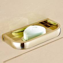 Wall Mounted Luxury Gold Square Soap Dishes Soap Holder Bath Soap Dish Holders Bathroom Accessories 2024 - buy cheap