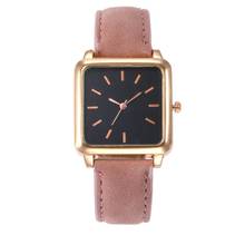 Fashion Square Dial Analog Faux Leather Band Women No Number Quartz Wrist Watch watches relojes para mujer ladies watch Ladies D 2024 - buy cheap