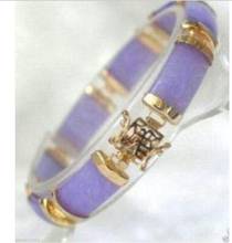 Fashion jewelry Free Shipping  Beautiful Chinese lavender color Natural stone bracelet 2024 - buy cheap