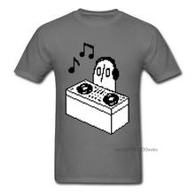 Мужские футболки с вырезом лодочкой napstabluk DJ Pixel Arts, 100% хлопок, Забавные футболки для фитнеса 2024 - купить недорого