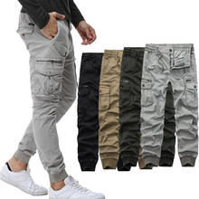 Mens Outdoor Tactical Cargo Pants Men Joggers Boost Military Casual Cotton Beam Pants Hip Hop Ribbon army Trousers multi pockets 2024 - buy cheap