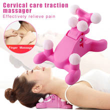 2019 Cervical Pillow Neck Head Pain Relief Back Massage Tractions Device Support Relax Massager 2024 - купить недорого