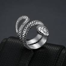 Кольцо в виде змеи в стиле ретро, для мужчин, женщин, мужчин 2024 - купить недорого
