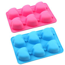 2 pacote 6 cavidade forma de maçã silicone sabão molde de silicone para sabão, bolo, pão, cupcake, cheesecake, pão de milho, muffin, brownie, 2024 - compre barato