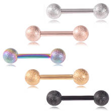 Piercing de lengua de acero inoxidable, 14G, barra de moda, Piercing quirúrgico Sexy, joyería para el cuerpo 2024 - compra barato