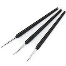 3 шт. акриловый набор кистей для ногтей черная ручка для рисования оптовая продажа 2024 - купить недорого