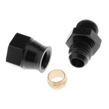 Black Anodized 3/8" Tube Pipe to 6 AN Male Adapter Fitting With Brass Insert 2024 - buy cheap