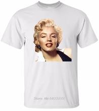 Marilyn Monroe Picture White T-Shirt Men O-neck Cotton Tshirt By Bmf Apparel Gift Funny Tee Shirt 2024 - buy cheap