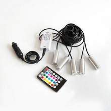 Mini iluminador con control remoto para coche, dispositivo de Audio 5 en 1, 12V, Led de fibra óptica, resplandor lateral, cable óptico, fuente de luz 2024 - compra barato