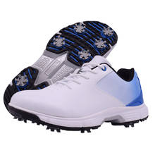 Zapatos de Golf profesionales para hombre, zapatillas impermeables, color blanco y negro, talla grande 2024 - compra barato