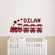 Personalized Name Wall Decal Train Nursery Kids Bedroom Baby Room Home Decoration Custom Name Vinyl Wall Sticker Mural Art 1510 2024 - buy cheap