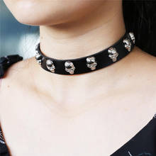 Collar gótico Punk de cuero sintético, Gargantilla hecha a mano, joyería de fiesta, regalo, 17 colores, venta al por mayor 2024 - compra barato