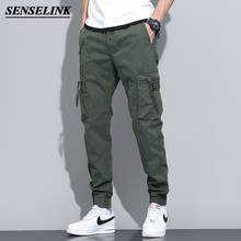 Calça jogger masculina verde militar do exército, calças casuais, largas, táticas, com muitos bolsos, tamanho grande, 29-38 2024 - compre barato