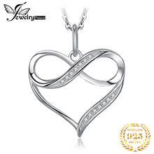 JewelryPalace Infinity Love Knot Heart 925 Sterling Silver Pendant Necklace Trendy Simulated Diamond Women Pendant No Chain 2024 - buy cheap