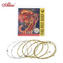 Alice A406 Series Acoustic Folk Guitar Strings Set Stainless Steel Wire Steel Core Coated Copper Alloy Wound, 6pcs/ Set 2024 - buy cheap