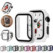 Glass+case For Apple Watch serie 6 5 4 3 SE 44mm 40mm iWatch Case 42mm 38mm bumper Screen Protector+cover apple watch Accessorie 2024 - buy cheap