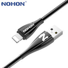 NOHON For iPhone 8 7 6 6S Plus 5 5S USB Cable Metal 8pin Charger Cable For iPad Mini Fast Charging Data Sync Mobile Phone Cables 2024 - buy cheap