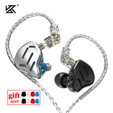 KZ ZAX 7BA 1DD 16 Unit Hybrid In-ear Earphones Metal HIFI Headset Music Sport KZ ZSX ZS10 PRO AS12 AS16 CA16 C10 PRO VX BA8 DM7 2024 - купить недорого