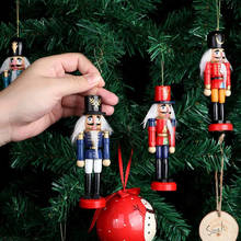 New Year Decor Kids Doll 6Pcs/set 12cm Wooden Nutcracker Soldier Merry Christmas Decoration Pendants Ornaments For Xmas Tree Dec 2024 - buy cheap