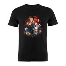 Camiseta masculina de algodão, adorável, de horror, jason horror, jason friday, o 13 ° dia das bruxas, arte pennywise, camiseta preta 2024 - compre barato